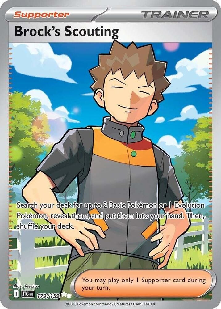Pokémon Trading Card – Brock’s Scouting (Journey Together, #179/159) - NM product image (1)