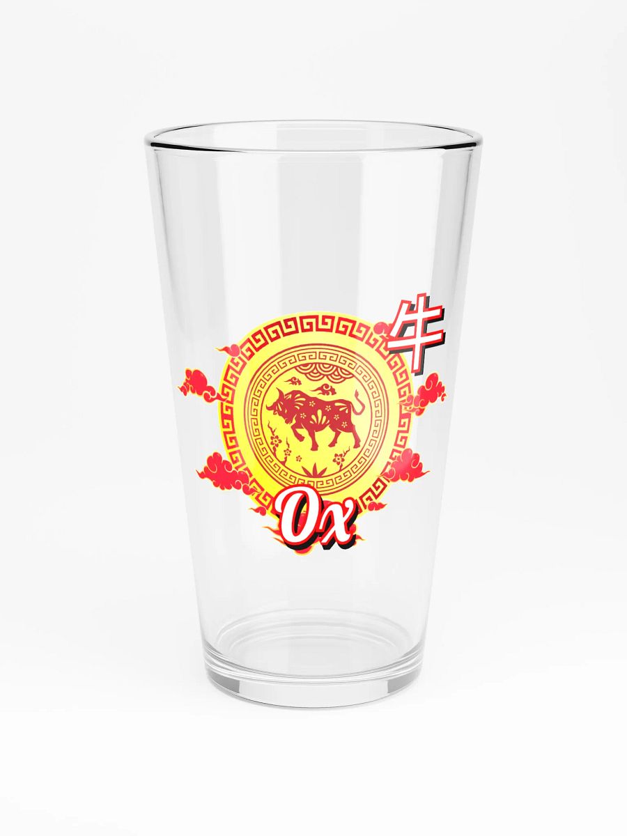 Ox - Chinese Zodiac Pint Shaker Glass product image (3)