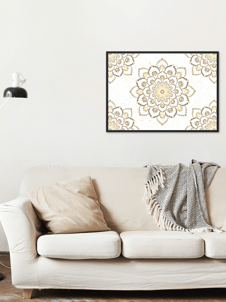 Golden-Brown Mandala Poster, 2 JPG files product image (1)