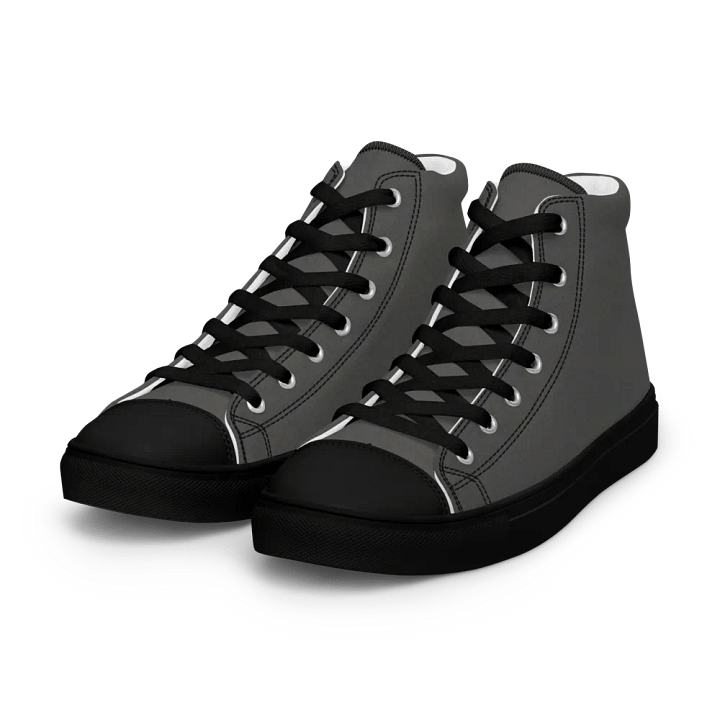 Ladies all black canvas high tops product image (1)