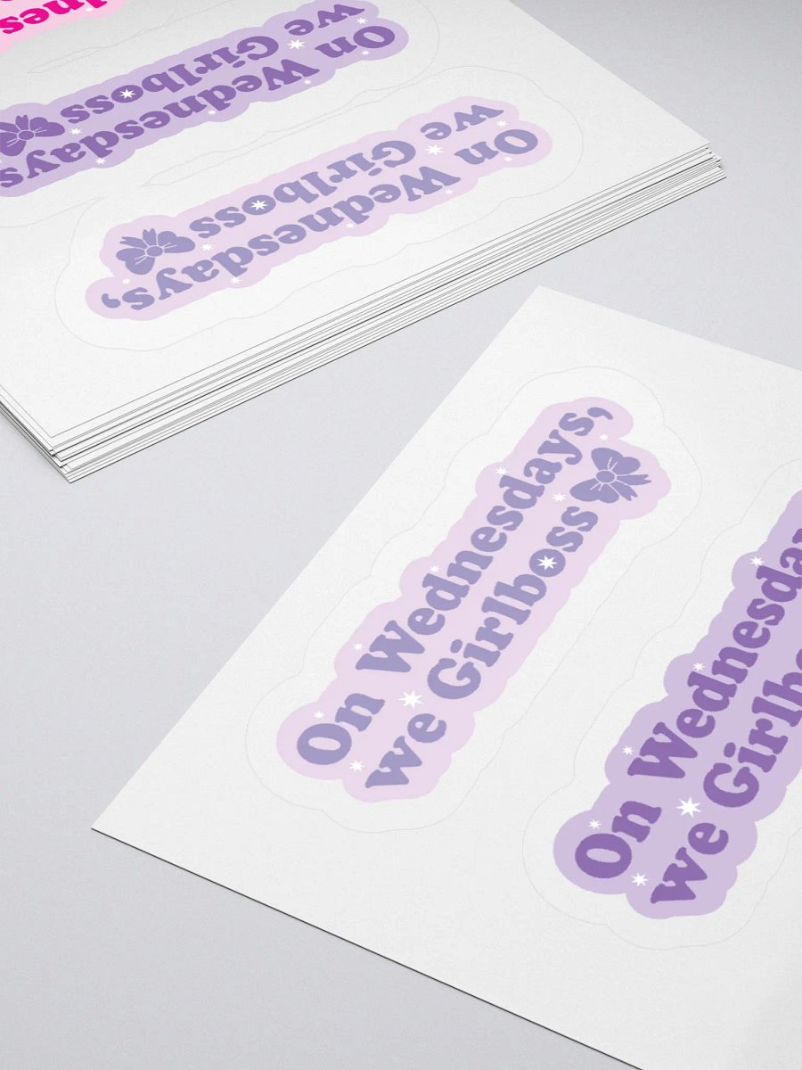 On Wednesdays, We Girlboss Assorted Sticker Sheet product image (1)