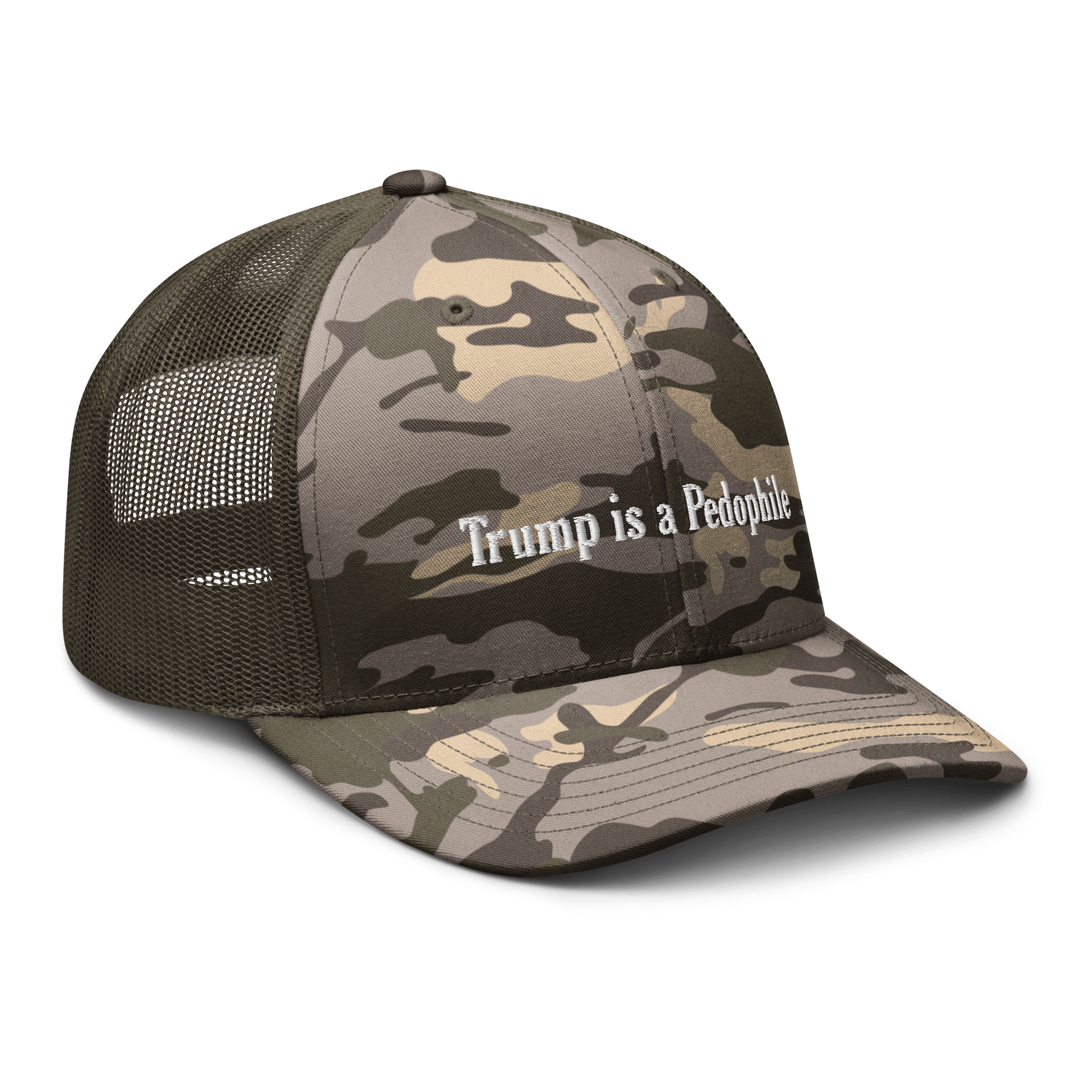 Trump is a Pedo Camo Trucker Hat product image (6)