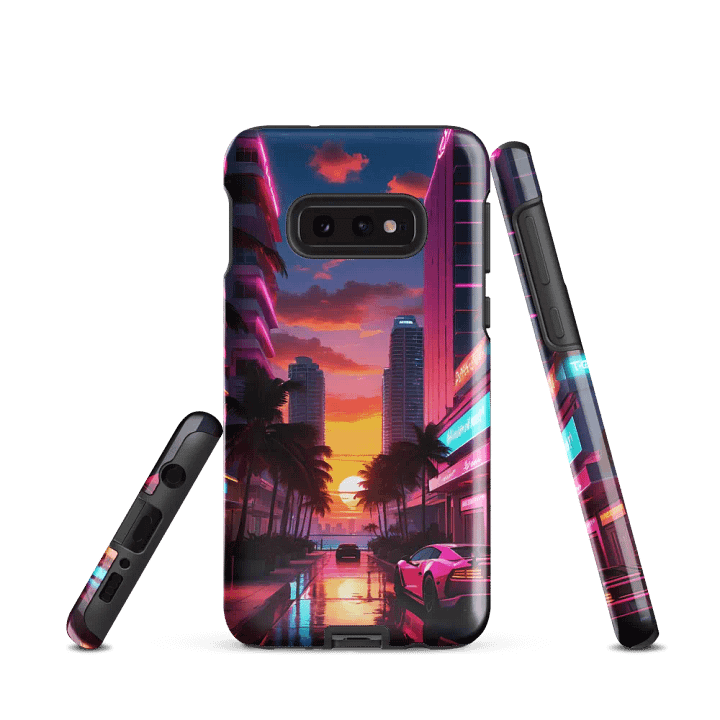 Neon Sunset Drive Samsung Tough Case - Vibrant Cityscape Design product image (2)