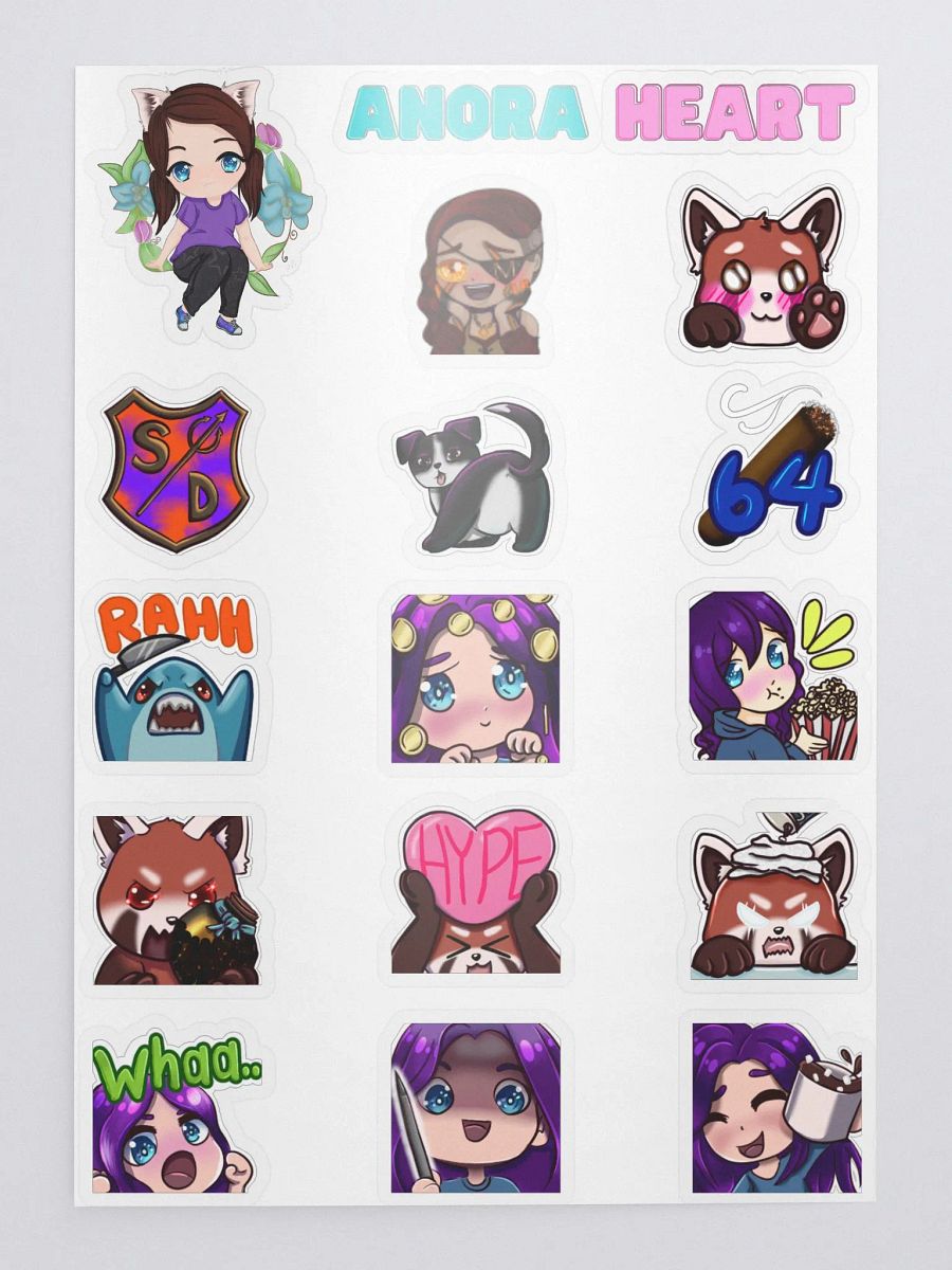 Anora's Emote Sticker Sheet product image (1)