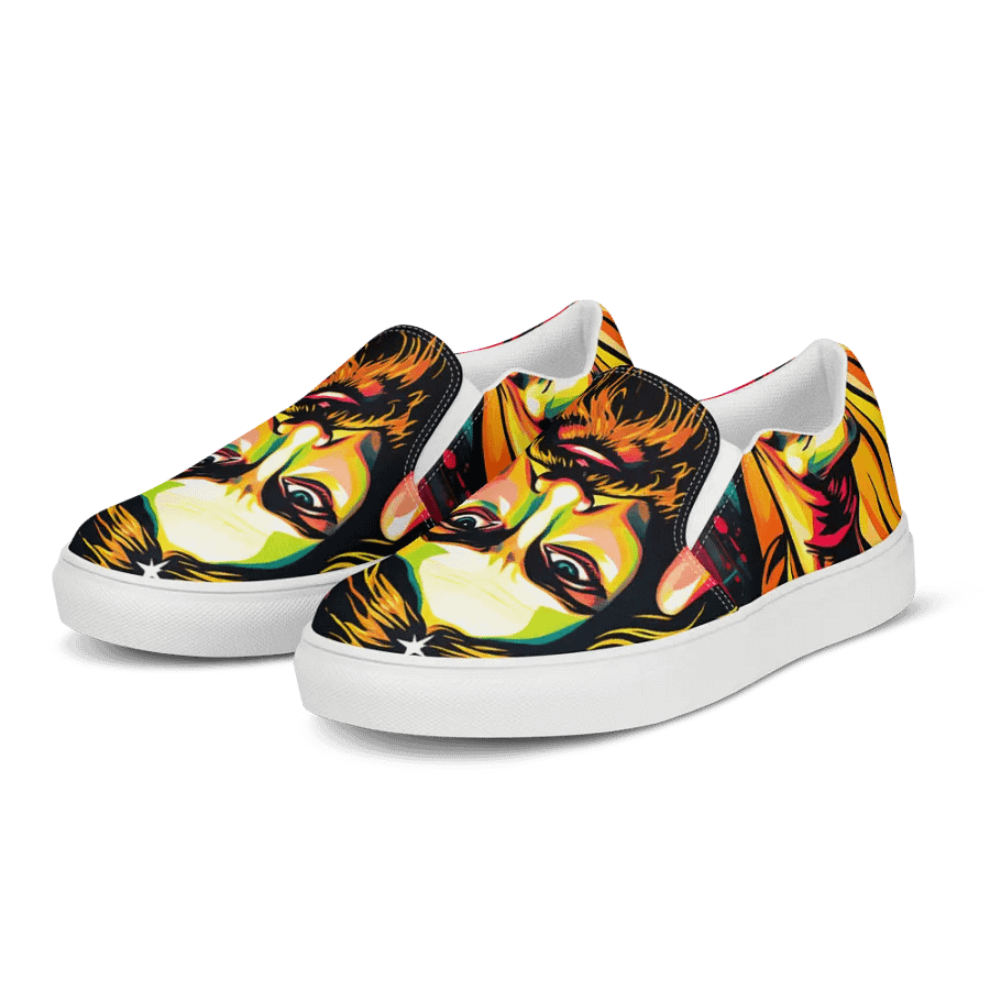 Thumbs Up Pop art J-dog Men's Slip-On Canvas Shoes product image (3)