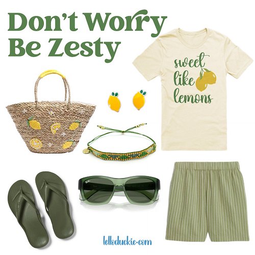 When life gives you lemons… turn them into a whole vibe 🍋💚

This “Sweet Like Lemons” tee + citrusy accessories + breezy green...