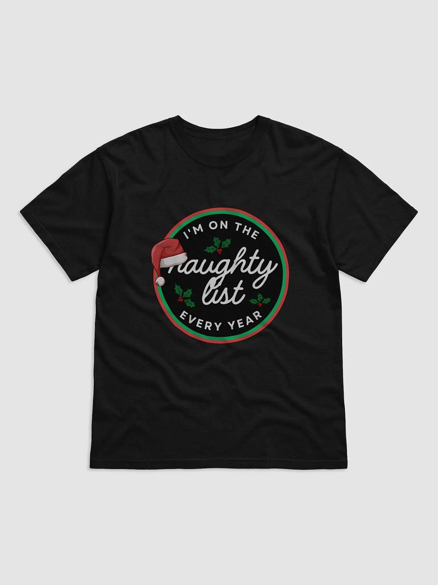 Naughty List Santa Hat T-Shirt product image (5)