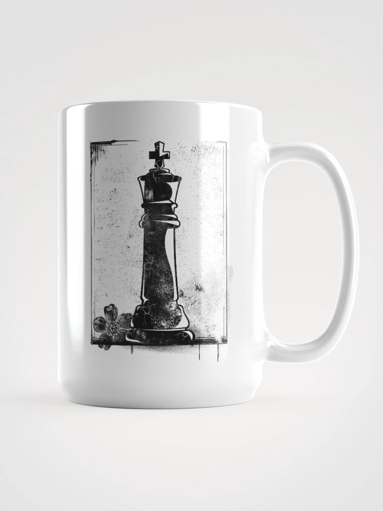 Grunge Chess: The King 15 oz. mug product image (1)