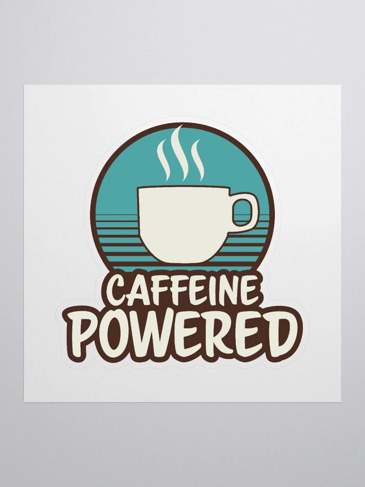 Caffeine Powered Retro Sticker product image (1)