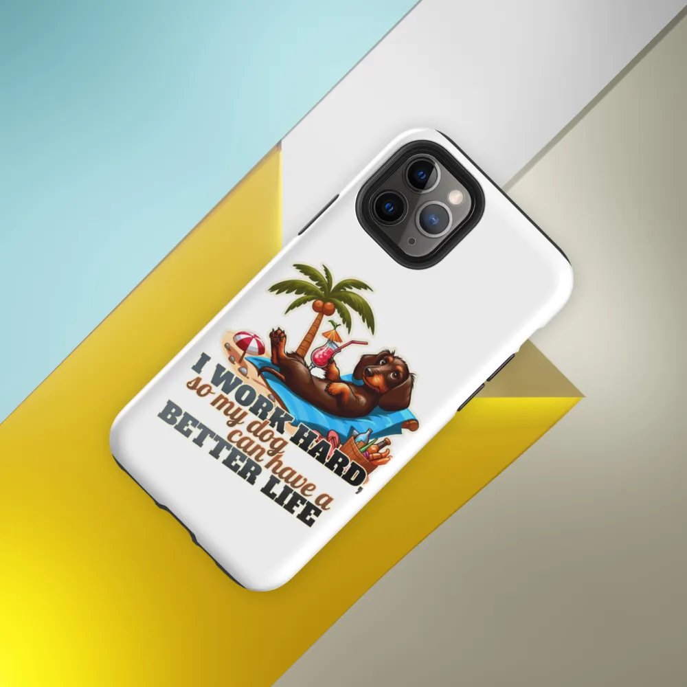 Work Hard – Dachshund beach iPhone® Tough Case product image (33)