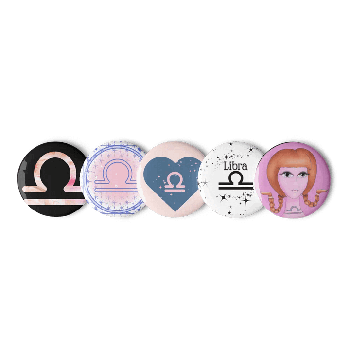 Libra Constellation Pin Buttons product image (3)