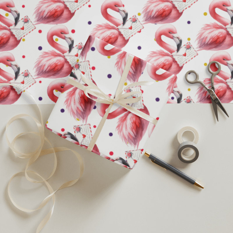 Flamingo Pattern Wrapping Paper Sheets (3) product image (6)