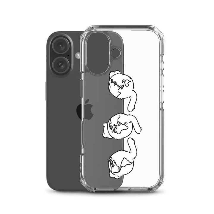 Planet Manul Trio - Clear iPhone Case product image (2)