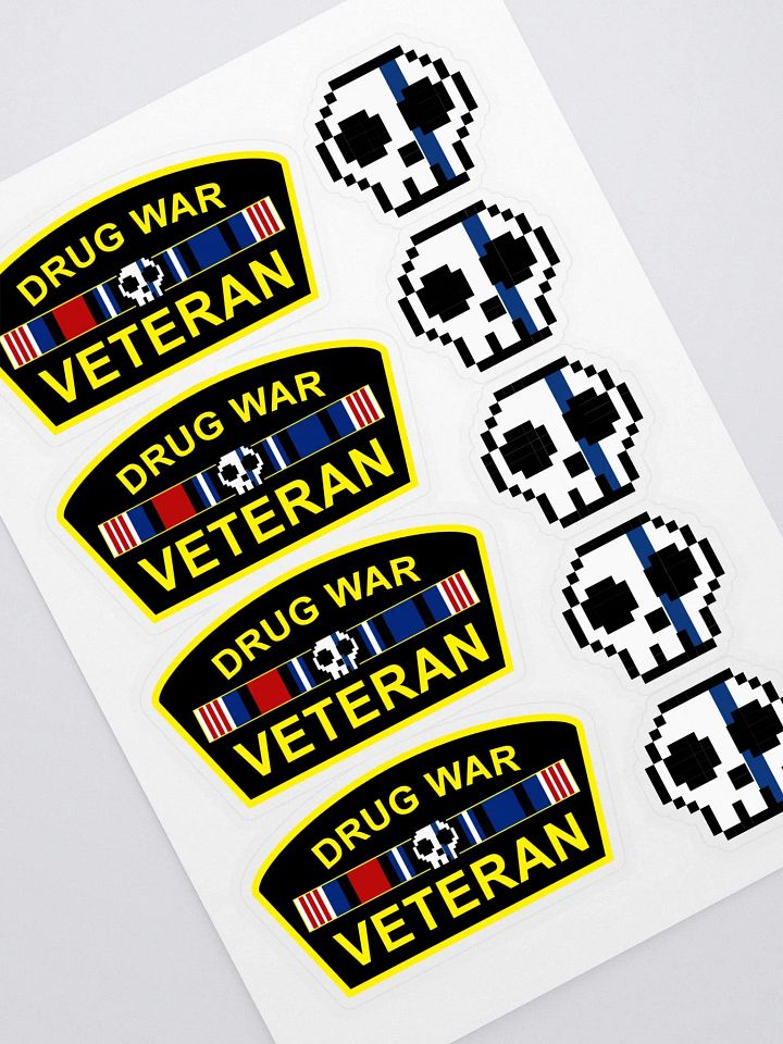 Drug War Veteran Sticker Sheet product image (1)