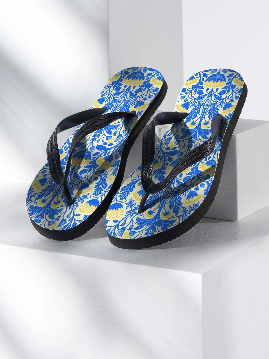 Blue Floral Elegance Flip Flops product image (1)