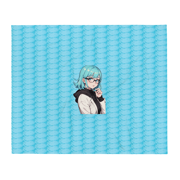 (Aqua WAIFU) K Throw Blanket product image (1)