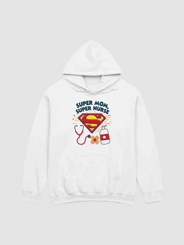 Stethoscope, Super Mom, Super Nurse Emblem Hoodie product image (11)