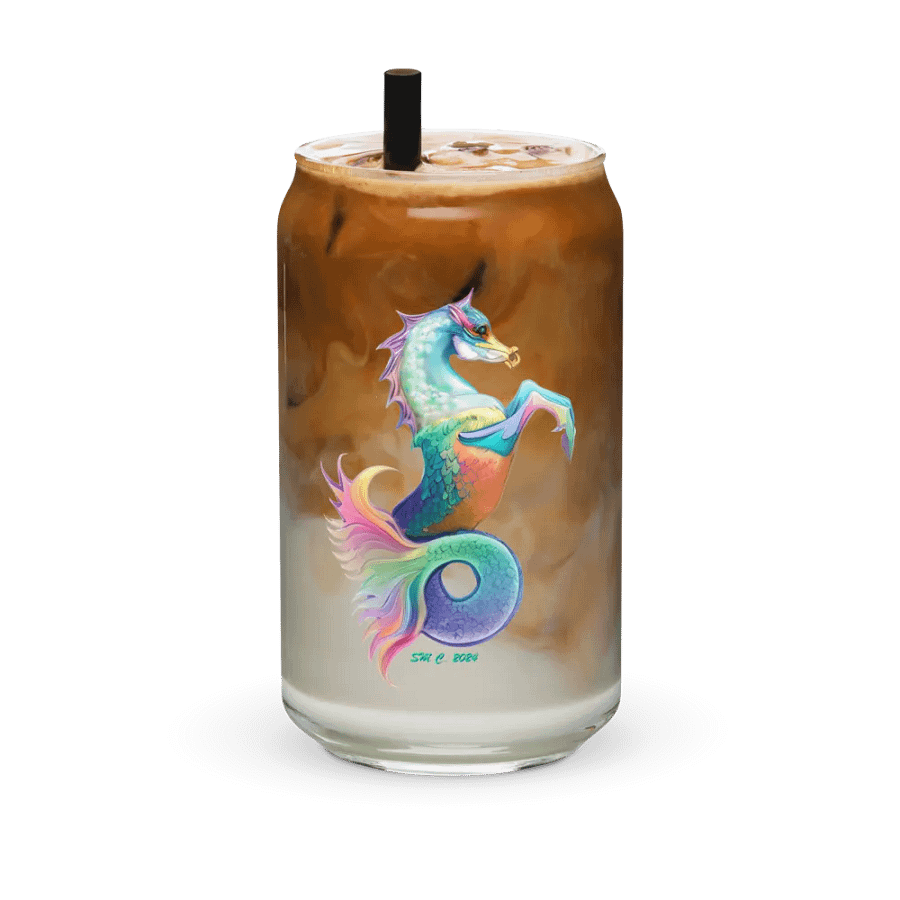 Mythical Seahorse Unicorn Can-Shaped Glass product image (36)