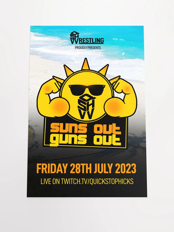 QSHW SUNS OUT GUNS COMMEMORATIVE POSTER product image (1)