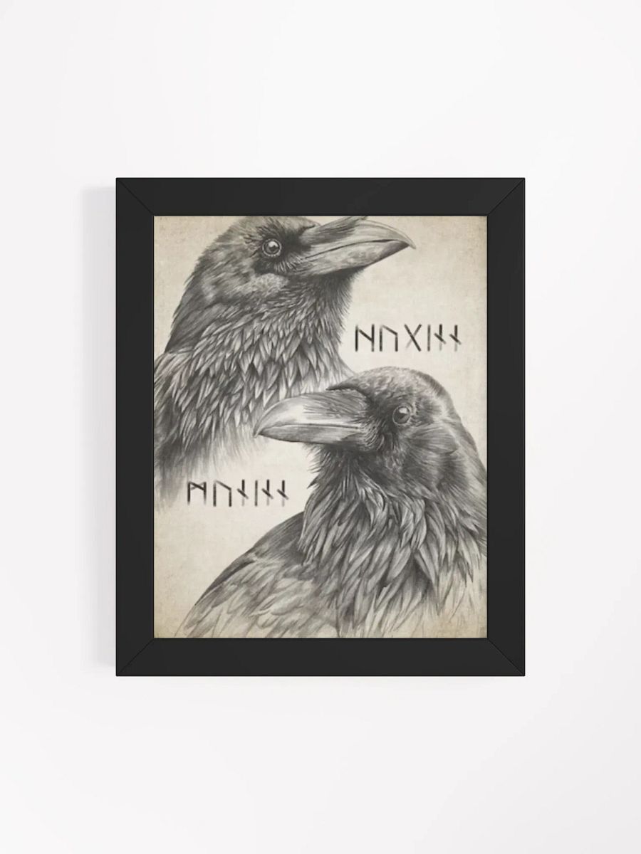 “Eyes of the Allfather: Huginn & Muninn Raven Runes Print” product image (44)