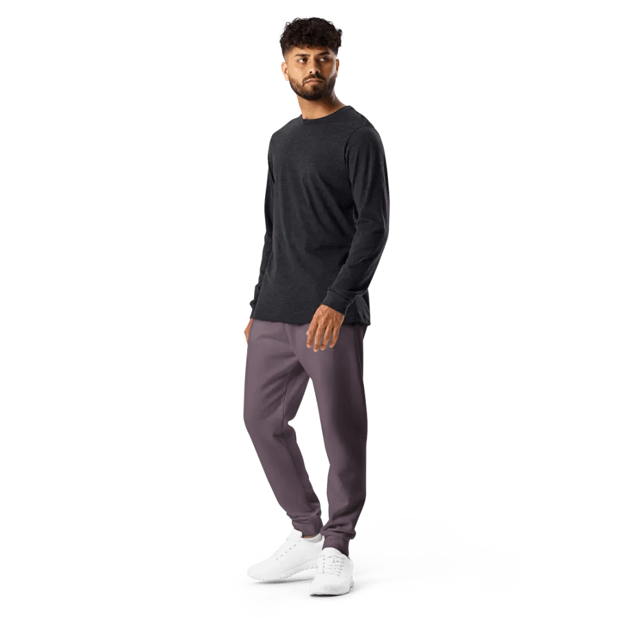 Plain Mauve Soft Summer Recycled Polyester Premium Men's Joggers by Treasure Pie product image (12)