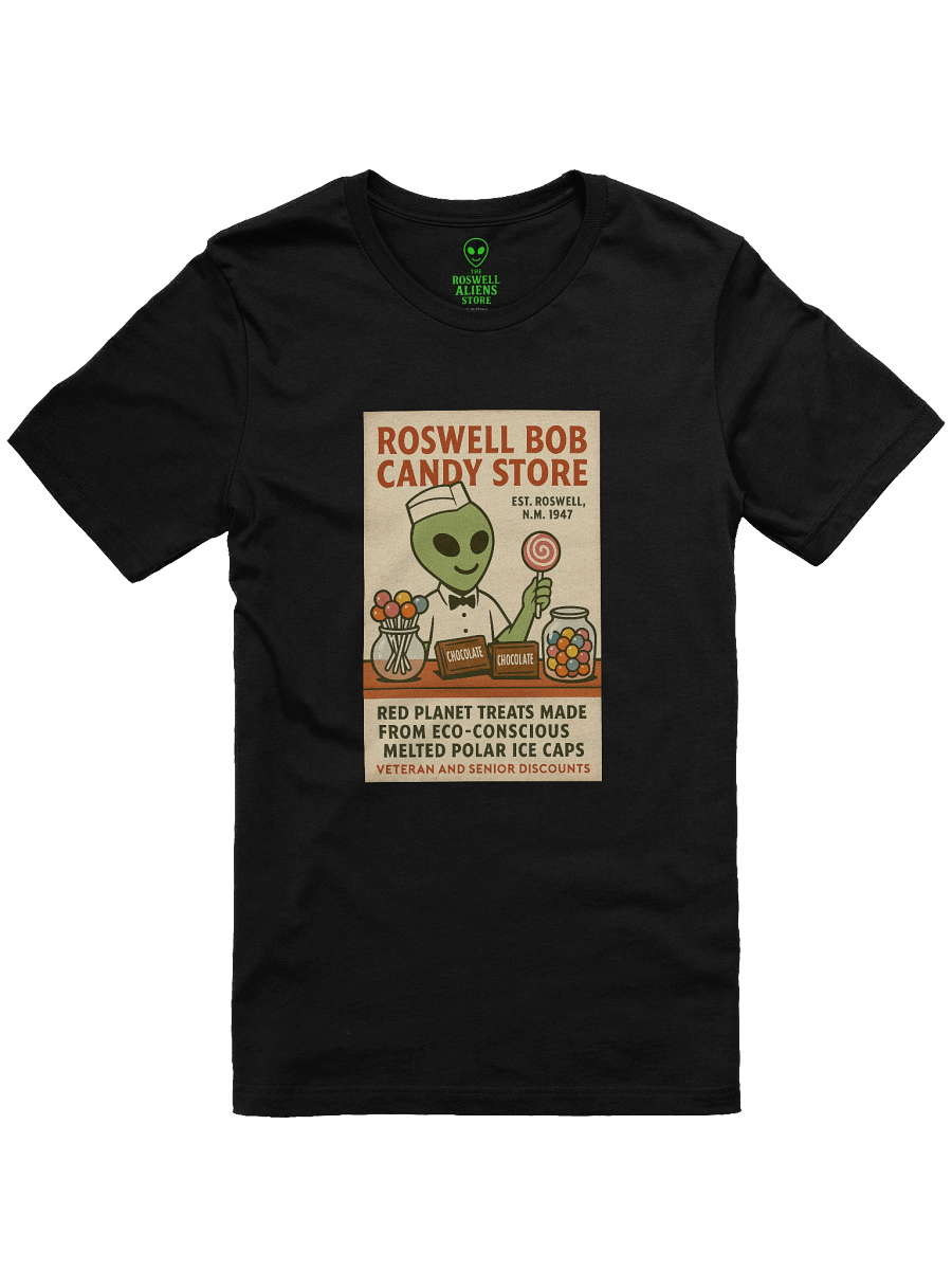 Candy Store Roswell Aliens 1950's Retro Poster Unisex T-Shirt product image (7)