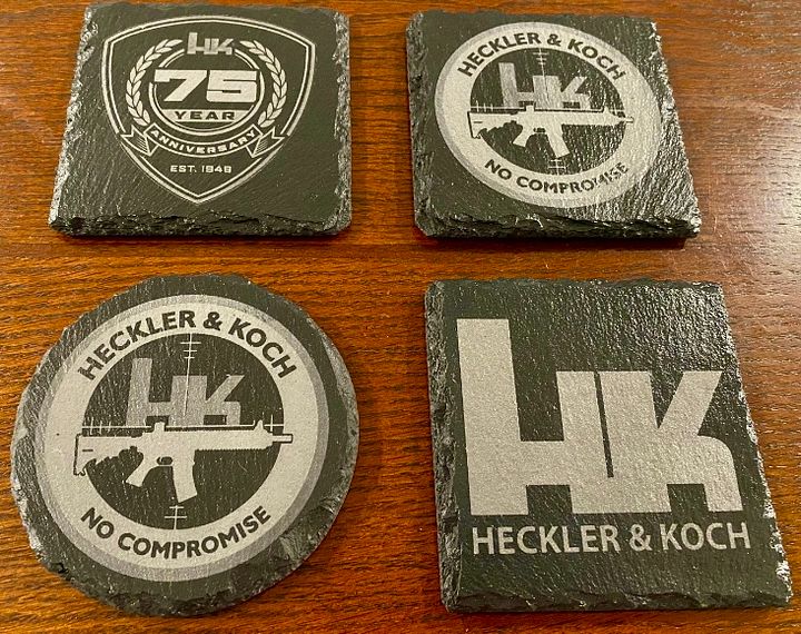 H&K - Slate Coasters - Set of 4 Custom Laser Engraved product image (2)