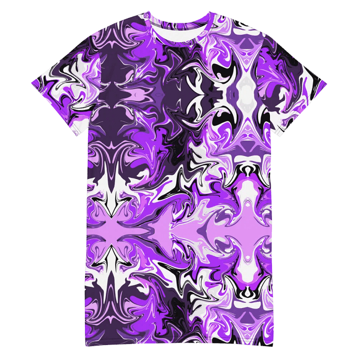 Purple Swirl Pattern T-Shirt Dress product image (2)