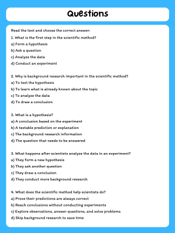 Scientific Method Reading Passage with Comprehension Questions product image (2)