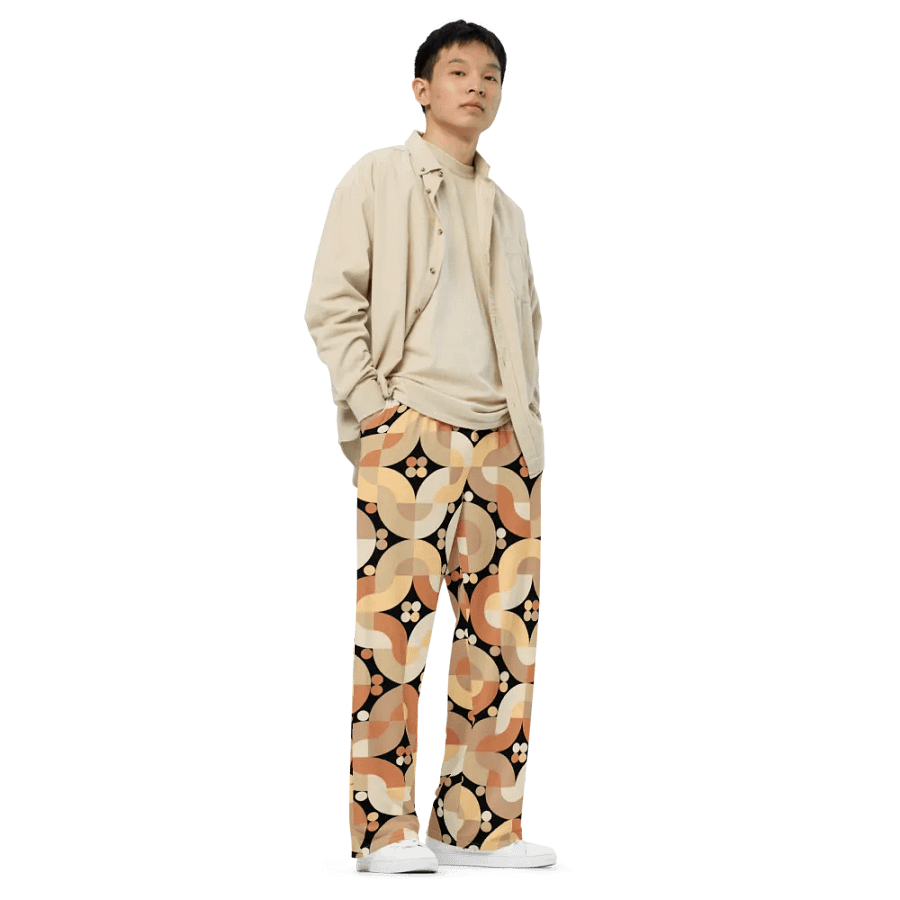 BUIII Retro Harmony: Warm Ember Wide-Leg Pants product image (8)