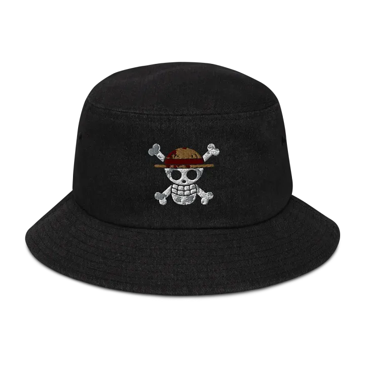 Quirky Skull Denim Bucket Hat product image (1)