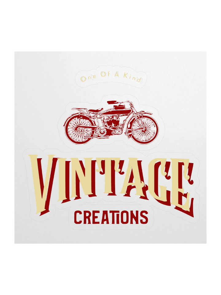 Vintage Motorcycle Kiss Cut Sticker product image (1)