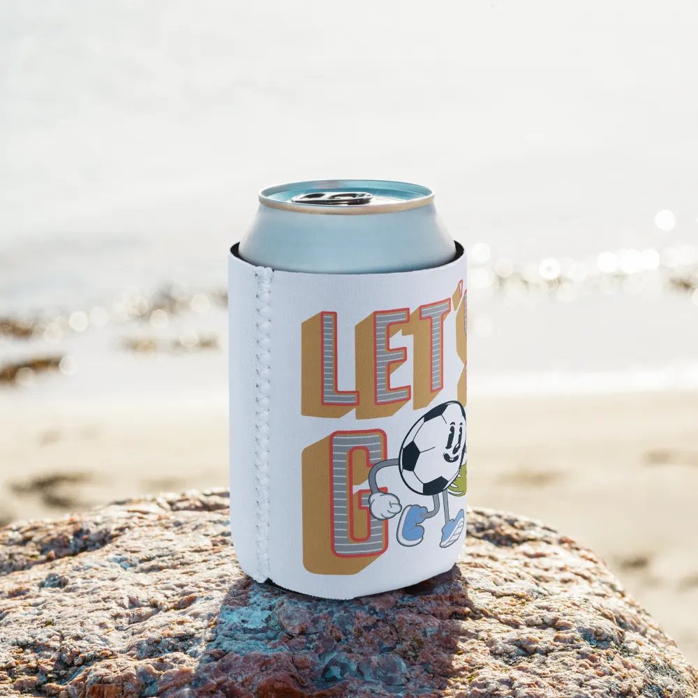 Lets Go Mascot Soccer Energetic Ball Coozie Can Cooler product image (9)