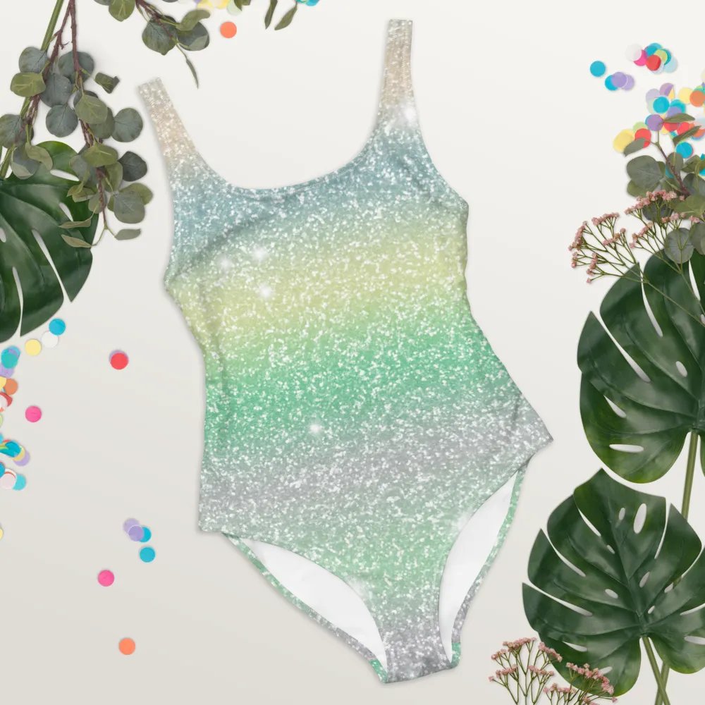 Glitter Unicorn Texture Design One Piece Swimsuit (11) product image (10)