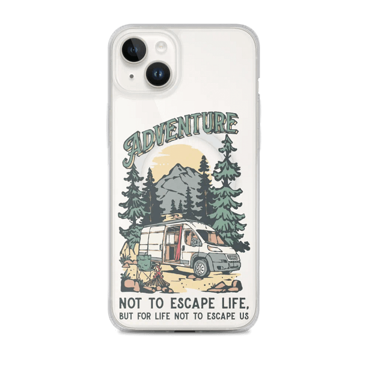 Adventure Awaits Van Life iPhone® MagSafe® Clear Case product image (1)