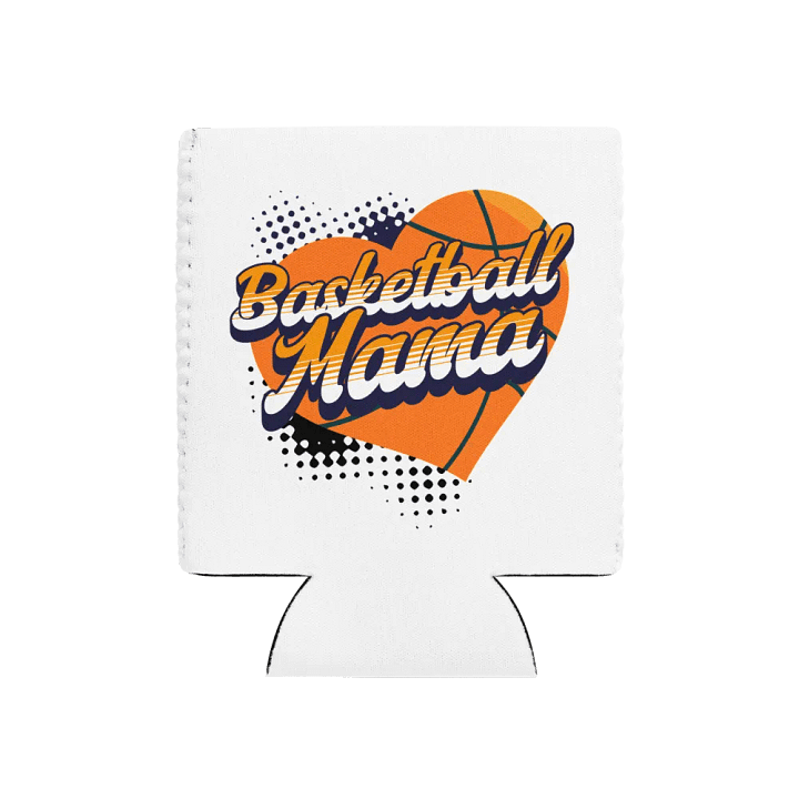 Mama Heart Basketball Can Cooler product image (1)