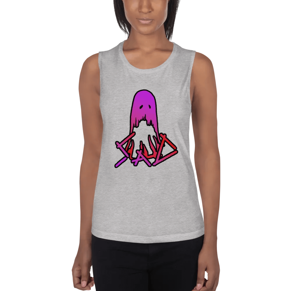 SaD Women's Style Tank Top Big Logo - Purple and Red product image (1)