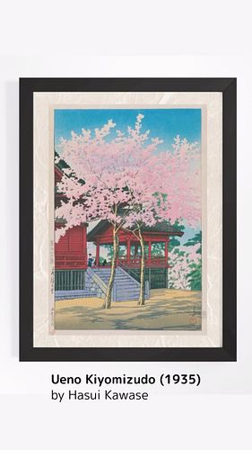 A glimpse of spring in old Tokyo… 🌸

Created in 1935, “Kiyomizu-do Temple in Ueno” is part of Hasui Kawase’s “Twenty Views of...