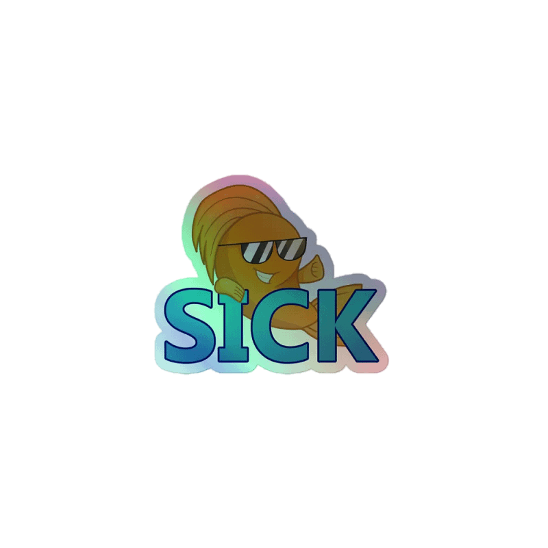 Sick Fish Holographic Sticker