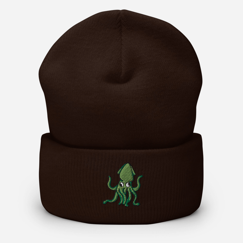 [DEN SUPPLIES] green squid Cuffed Beanie product image (1)
