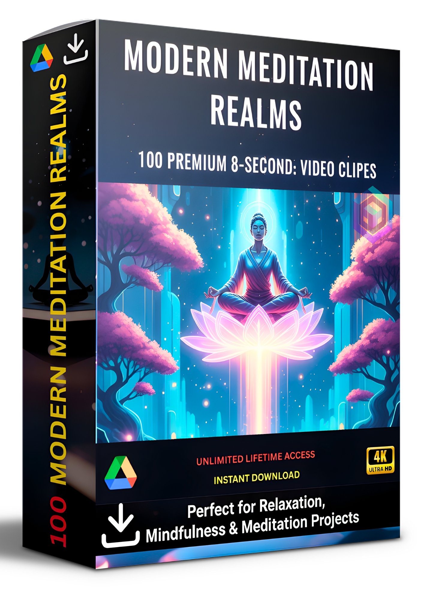 100 MODERN MEDITATION REALMS BUNDLE FOR RELAXING VIDEO CREATIONS product image (1)