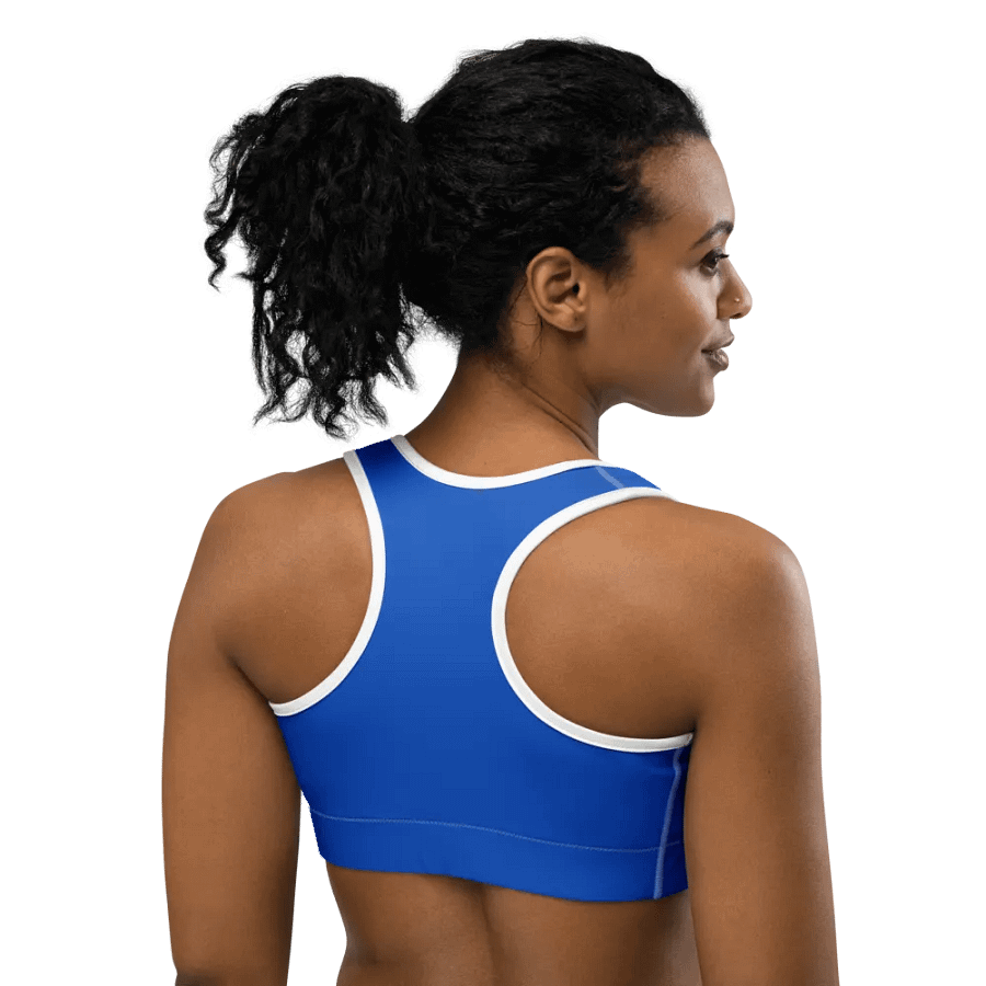 Plain Color Absolute Blue Sports Bra product image (2)