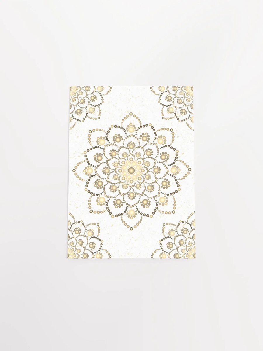 Golden-Brown Dot Mandala Enhanced Matte Paper Poster product image (25)