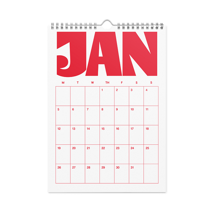 2026 Calendar (Monday start date) product image (2)