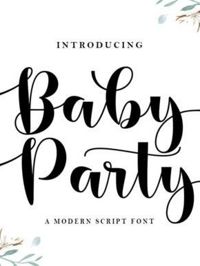 Baby Party | Modern Script Font product image (1)