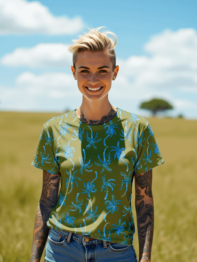 Neon Palmtree | Women's Crew Neck T-Shirt product image (1)