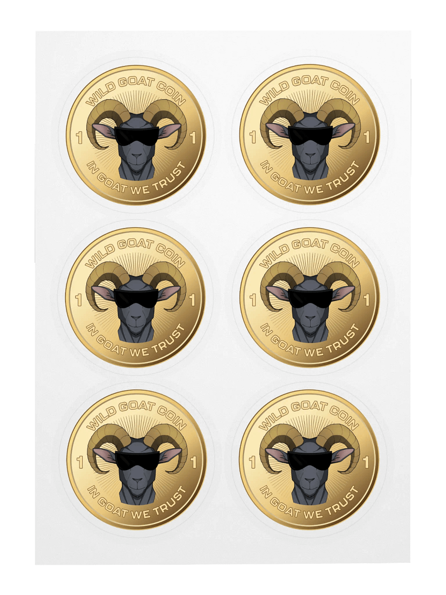 Coin Logo Stickers [Sheet of 6] product image (1)