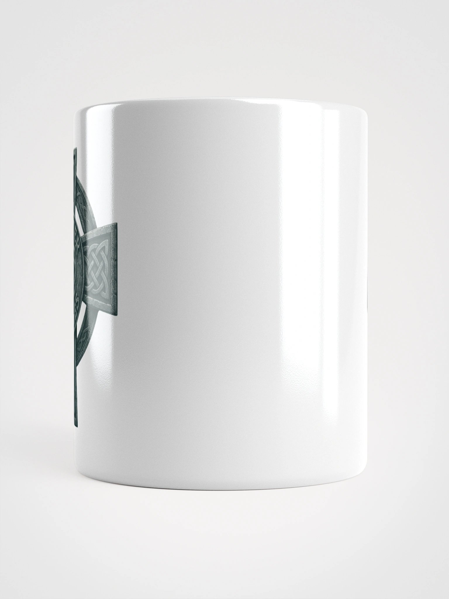 Sinister Stories Celtic Cross Mug – White Edition (Double-Sided Mystical Symbol) product image (13)