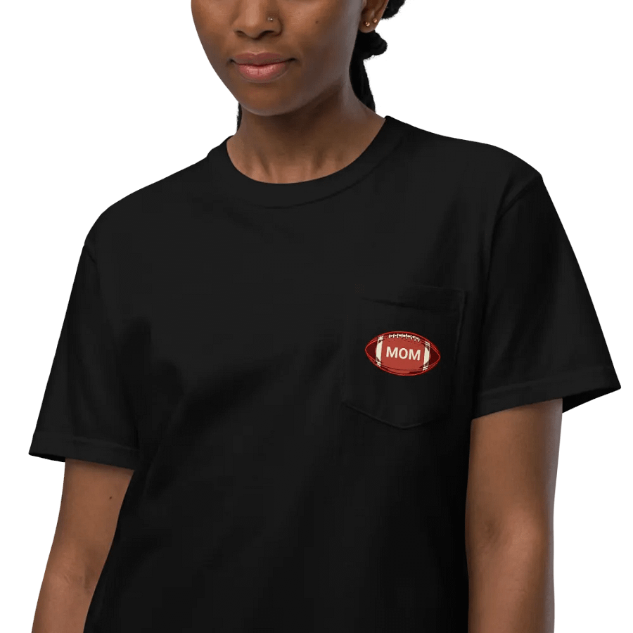 Mom's Football Love Pocket Tee product image (2)