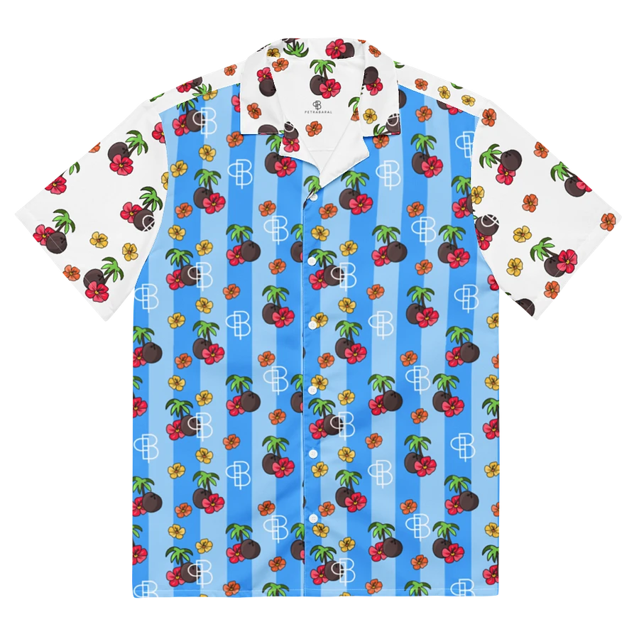 Striped Tropical Island Hawaiian Shirt product image (2)